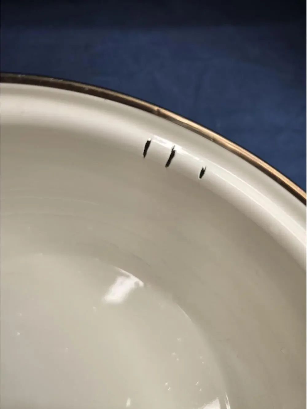 Vintage Porcelain Casserole Brass Handles Villa Grande Tabletops Unlimited Grape